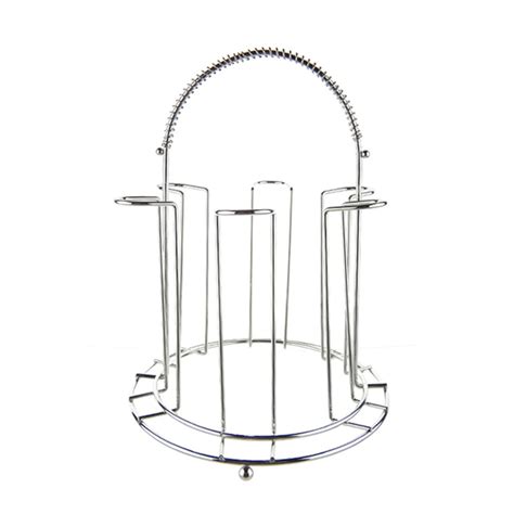 Metal Glass Cup Rack Water Mug Draining Stand Drainer Cup Holder Drying