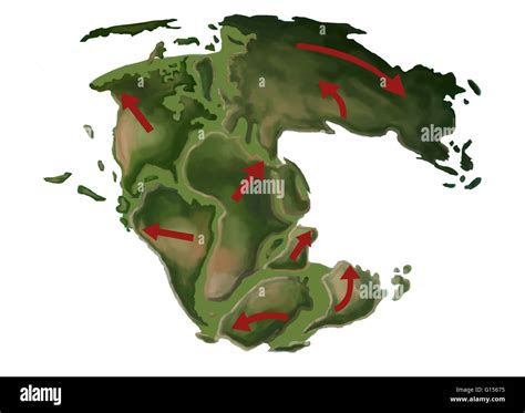 Pangea break up Cut Out Stock Images & Pictures - Alamy