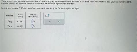 Solved There Are Only Two Naturally Occuring Stable Isotopes Chegg