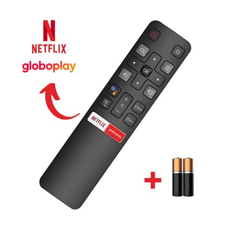 Controle Remoto Tv Smart Tcl Netflix Globoplay Shopee Brasil