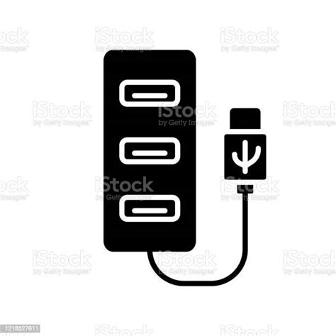 切口剪影 Usb 集線器圖示向量圖形及更多usb線圖片 Usb線 商標 互聯網 Istock