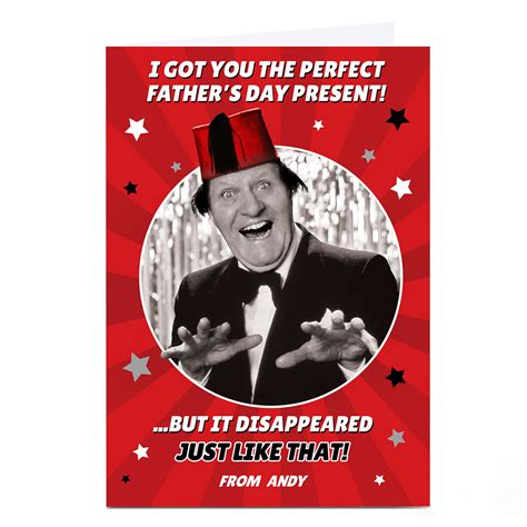 Buy Personalised Tommy Cooper Fathers Day Card Just Like That For