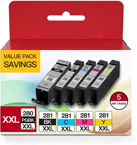 Amazon 280 281 Ink Cartridges Black Color XXL Compatible For Canon