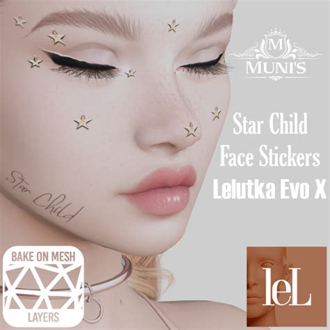 Second Life Marketplace Star Child Face Stickers Lelu Evo X Bom