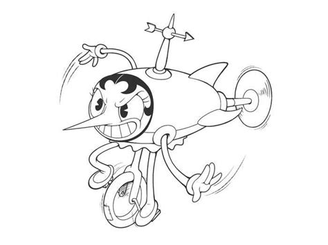 Printable Cuphead Coloring Pages Pdf Cartoon