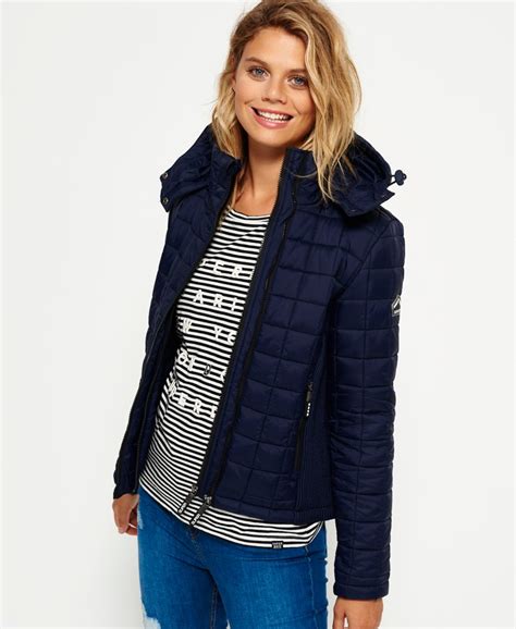 Superdry Hooded Box Quilt Fuji Jacket Women S Jackets And Coats