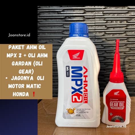 Jual PAKET OLI AHM MPX 2 800ml KEMASAN BARU Oli AHM Gardan Oli Mesin