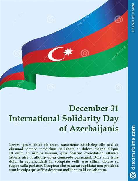 Bandeira Do Azerbaij O Dia Internacional Da Solidariedade Do