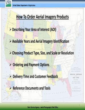 Fillable Online Fsa Usda How To Order Aerial Imagery Products Fax Email