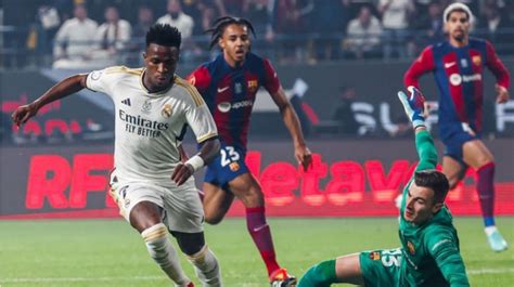 Real Madrid Gulung Barcelona Di Piala Super Spanyol Vinicius Jr Hattrick