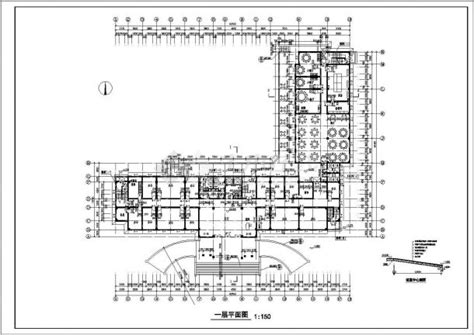 某六层框剪结构公安分局办公楼建筑施工图办公建筑土木在线