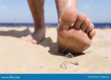 Broken Glass Bottle On The Beach Stock Photo Cartoondealer