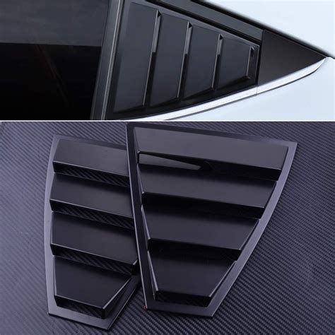 Amazon Window Louvers Louver Spoiler DWCX 2 PCS Plastic Black Rear