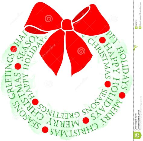 Christmas Greeting Wreatheps Stock Photo Image 5875770