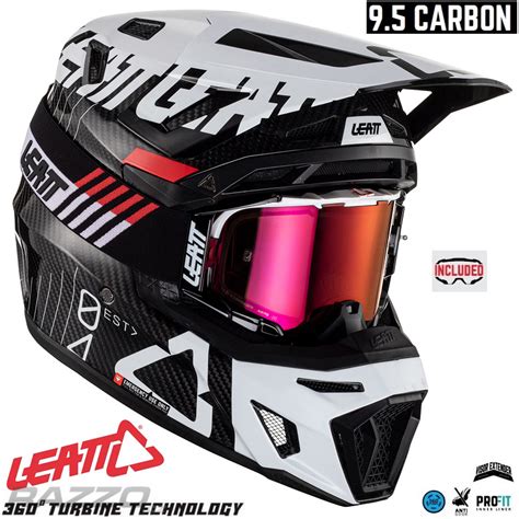 Mx Helma Leatt Helmet Kit Moto Carbon V White Helmy Mx