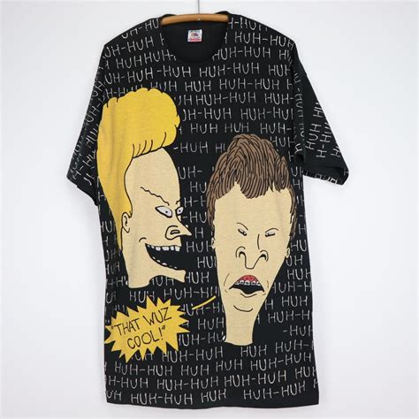 Vintage Beavis And Butthead All Over Print Shirt 1993 Printed Shirts