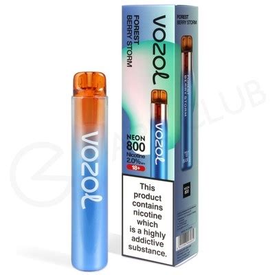 Forest Berry Storm Vozol Bar Neon 800 Disposable Vape 3 For 12