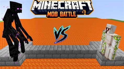 Mutant Enderman Vs All Golems In Minecraft Battle Gold Golem Iron