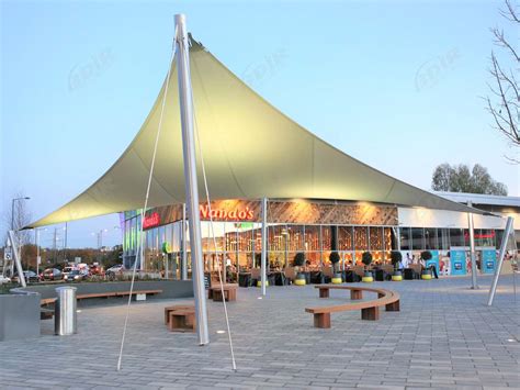 Landscape Tensile Structures - Permanent Fabric Shade Canopy Structures