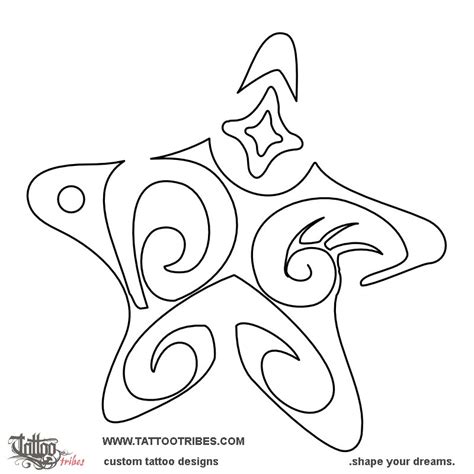 Starfish Love Starfish Sea Star Original Tribal Tattoo Design