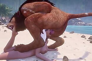 Busty Bitch Breeds With Furry On The Beach Big Cock Monster 3D Porn