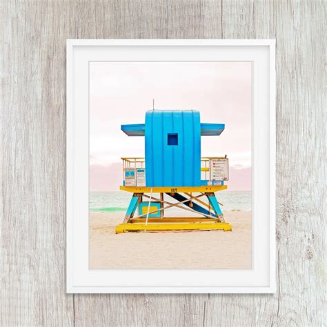 Art Deco Miami Beach Coastal Wall Art Prints - Etsy