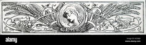 Engraving Depicting The Ancient Roman Goddess Ceres Ceres Was A