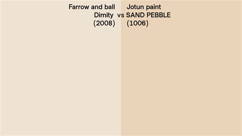 Farrow And Ball Dimity 2008 Vs Jotun Paint SAND PEBBLE 1006 Side By