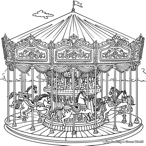 Amusement Park Coloring Pages Free And Printable
