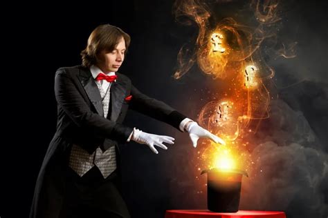 Magician with hat Stock Photo by ©SergeyNivens 41137363