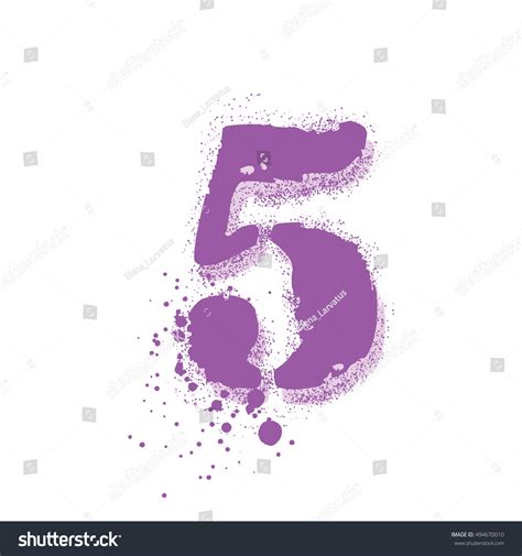 Graffiti Number Five Stock Vector (Royalty Free) 494670010