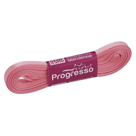 FITA CETIM SIMPLES CF001 7 MM COR 009 ROSA PÉTALA PEÇA 10 METROS