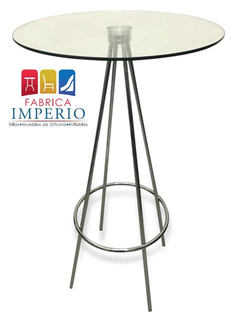 Mesa Periquera De Cristal Redonda Fabrica Imperio