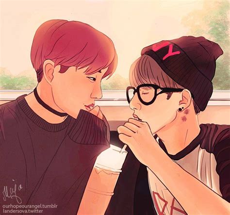 FanArt BTS J Hope E Suga Por Landersova No Twitter Yoonseok Sope