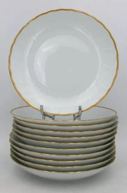 BERNARDAUD MODÈLE VERLAINE 10 assiettes creuses à soupe Porcelaine