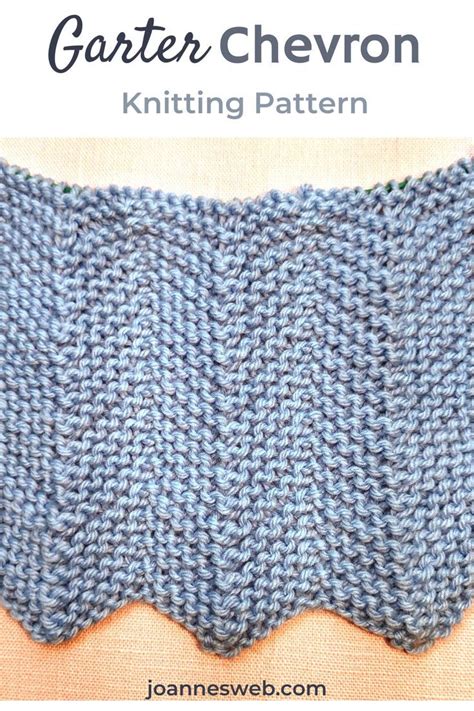 Garter Chevron Knitting Pattern Knit Stitch Patterns Types Of