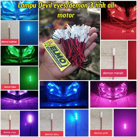 Jual Lampu Devil Eye Eyes Demon Titik Dan Titik Besar Pink Ungu