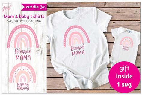 Blessed Mama Mamas Blessing Mama Svg Matching Shirts