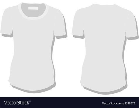 White Woman T Shirt Royalty Free Vector Image Vectorstock