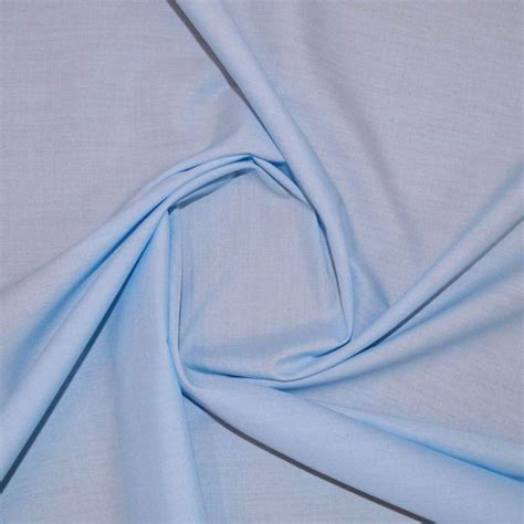 Pale Blue Polycotton Plain Fabric Fabrics Calico Laine