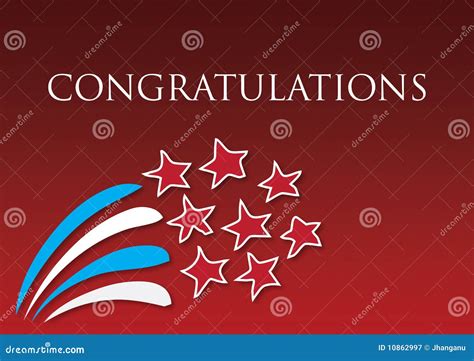 Congratulations Fireworks Horizontal Poster Vector Illustration 206247790