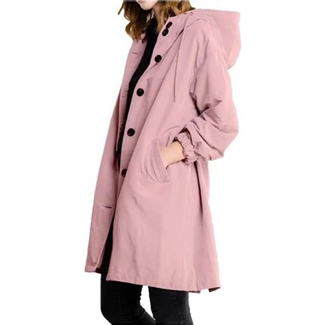 Manteau Femmes Veste De Pluie Imperméable Léger À Manches Longues Coupe