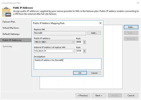 Step 5 Specify Public IP Addressing Rules Veeam Cloud Connect Guide