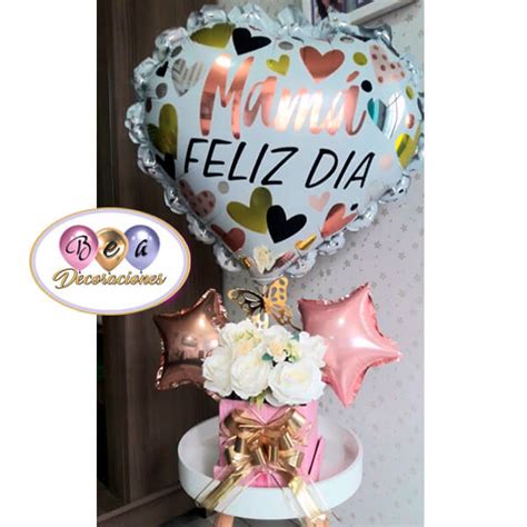 Decoración de Globos Feliz Día Mamá 04 Decoraciones Bea