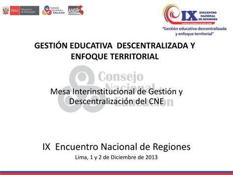 PPT GESTIÓN EDUCATIVA DESCENTRALIZADA Y ENFOQUE TERRITORIAL