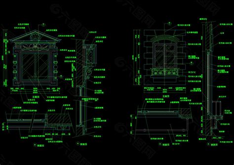 窗户设计cad图纸装饰装修素材免费下载图片编号5555779 六图网