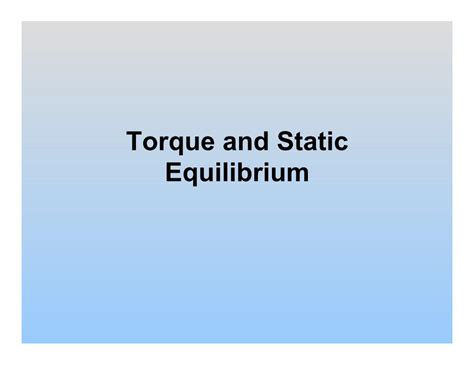 PDF Torque And Static Equilibrium ESPOL For A Rigid Body With Two