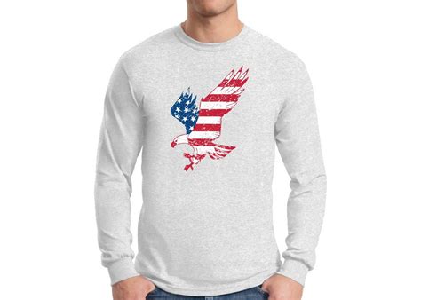 Usa Eagle Us Flag Long Sleeve Shirts For Men Usa T Shirts Tees Etsy