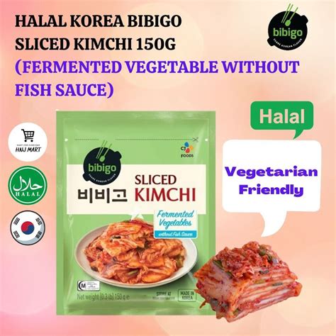 Halal Korea Cj Bibigo Kimchi 150g Halal Korean Kimchi Halal Napa