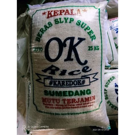 Jual Beras Putih 25kg Pulen Wangi OK Rice Asli Karedok Sumedang